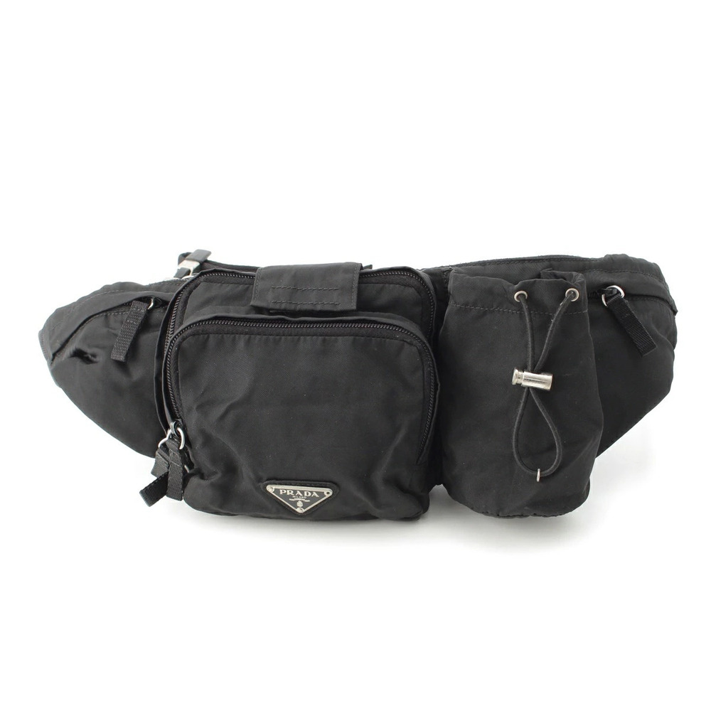 Prada Triangle Waist Bag Black